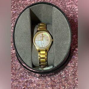 Citizen Eco-Drive Gold Women's Watch with Mother of Pearl Dial